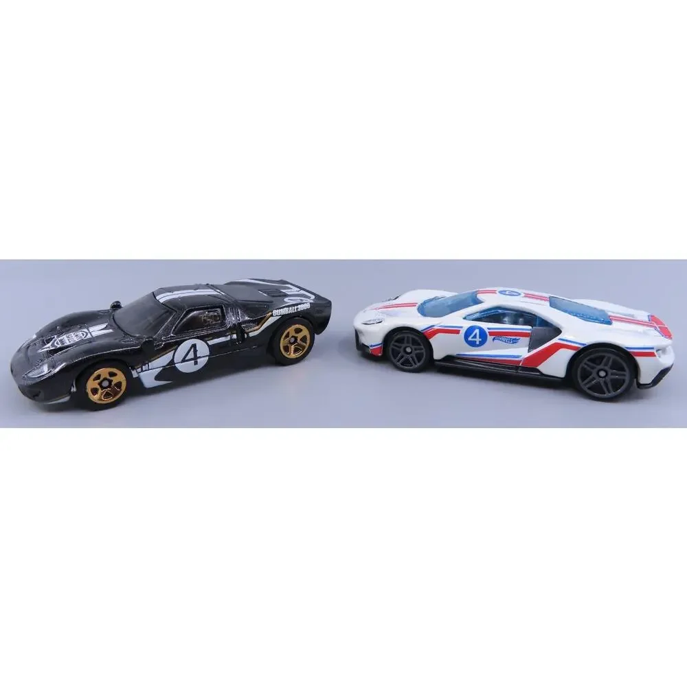 Hot Wheels FORD GT-40 & '17 Ford GT LOT of 2 Loose 1:64 Diecast Cars Mattel